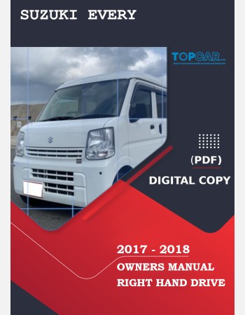suzuki every 2017-2018 owners manual in english